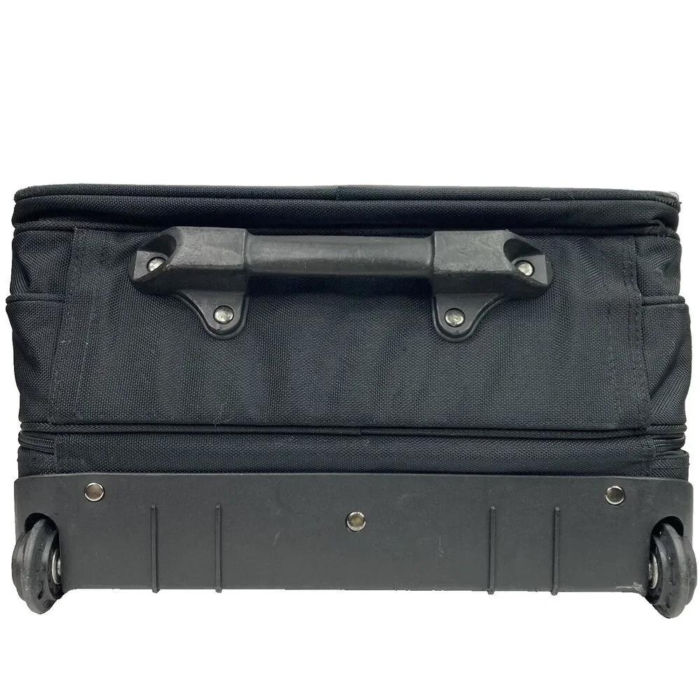 Samsonite Rolling Carry On-Black-2 Wheel-Extended Handle+Carry Han-Clothes Strap